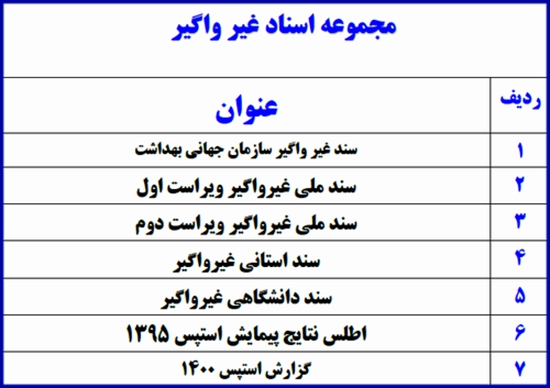 مجموعه اسناد غیر واگیر 